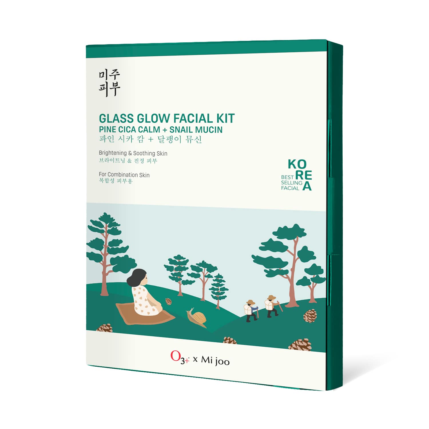 Mijoo  Pine Cica & Snail Mucin Glass Glow Facial Kit